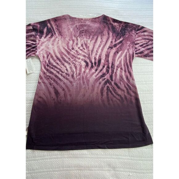ONE WORLD MEDIUM Mid Sleeve Ombré Top - Picture 9 of 12